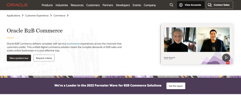 Oracle B2B Commerce solution
