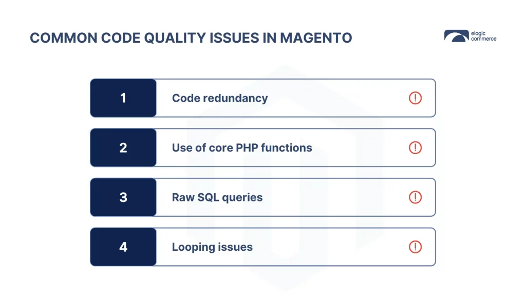 Common code quality issues in Magento